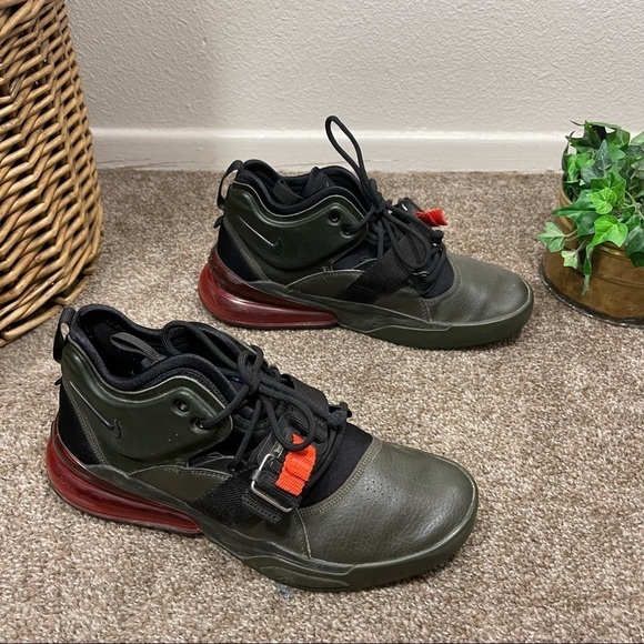 Nike Other - Nike Air Force 270 GS Sequoia Habanero Red black Green YOUTH Size 7Y